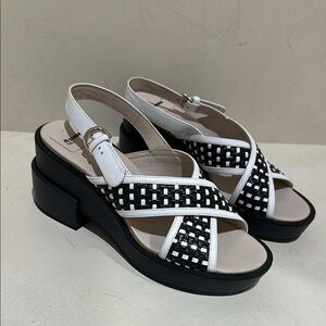 Black and White Women's Sandals
